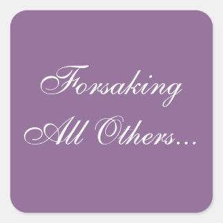 Sticker Carré Enveloppe Vows Mariages Lilac français Invitations