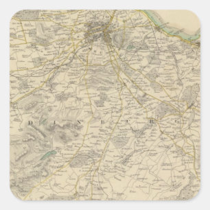 Sticker Carré Environnements d'Édimbourg