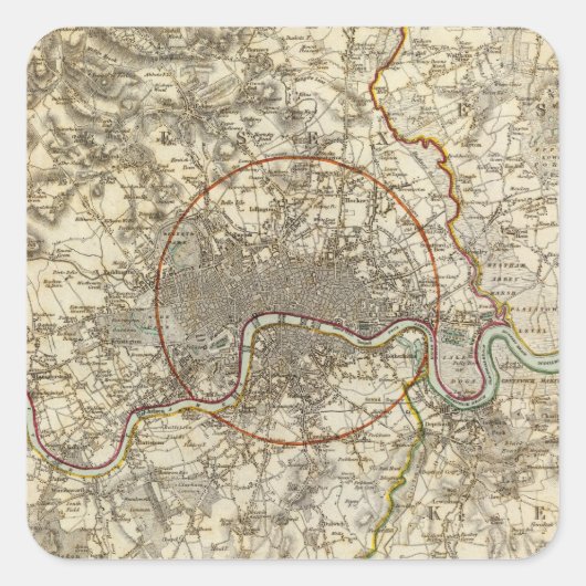 Sticker Carré Environs de Londres (Devant)