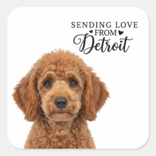 Sticker Carré Envoi d'amour de Détroit