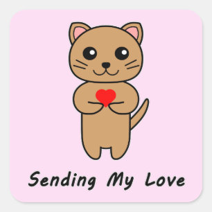 Sticker Carré Envoi de mon amour