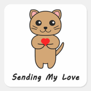 Sticker Carré Envoi de mon amour