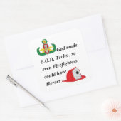 Sticker Carré EOD - Héros de sapeur-pompier (Enveloppe)