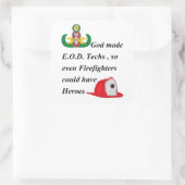 Sticker Carré EOD - Héros de sapeur-pompier (Sac)