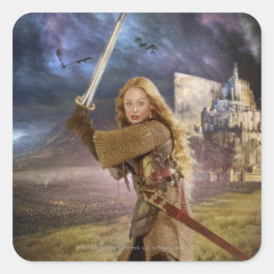 Sticker Carré Eowyn soulève l'épée