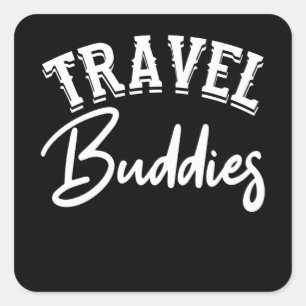 Sticker Carré Épargnes de voyage Funny Groupe Vacances Correspo