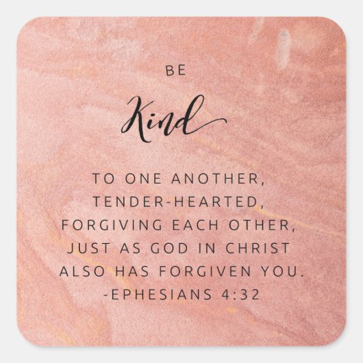 Sticker Carré Éphésiens 4:32 (Devant)