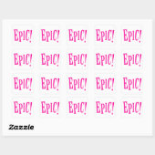 Sticker Carré Epic Girl Power Hot rose (Feuille)