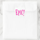 Sticker Carré Epic Girl Power Hot rose (Sac)