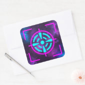 Sticker Carré Epic Space Dart Blaster Cibles fête d'anniversaire (Enveloppe)