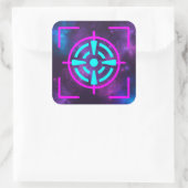 Sticker Carré Epic Space Dart Blaster Cibles fête d'anniversaire (Sac)