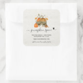 Sticker Carré Épice Citrouille d'automne | Bougie artisanale (Sac)