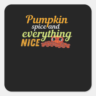 Sticker Carré Épice citrouille & Tout Nice Halloween Basic De