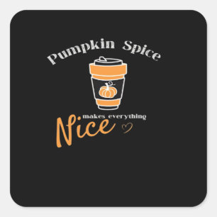 Sticker Carré Épices citrouilles et tout Nice Halloween drôle Qu