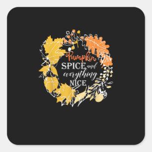 Sticker Carré Épices citrouilles Tout Beau Chute Pour Femmes Hal