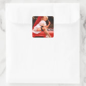 Sticker Carré Épingle mécanique vers le haut (Sac)