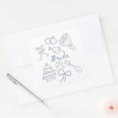 Sticker Carré Épouse Fiançailles Mariage Couples Épouse épouse (Enveloppe)