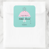 Sticker Carré Épouser Une Petite Fête des mariées D'Amour (Sac)