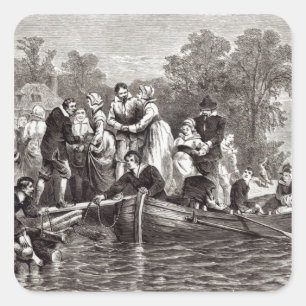 Sticker Carré Épouses pour les colons chez Jamestown