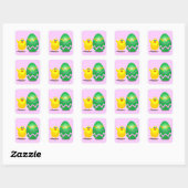 Sticker Carré Époux drôle de Pâques (Feuille)