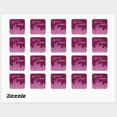 Sticker Carré Equaliseur rose (Feuille)