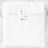 Sticker Carré Equilibre de sommeil Manger Design Chakra simple (Sac)