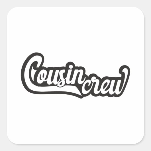 Sticker Carré Équipage Cousin (Devant)
