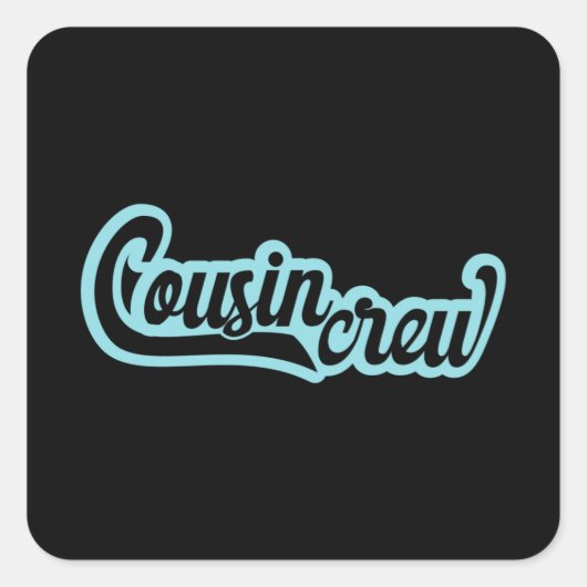 Sticker Carré Équipage Cousin (Devant)