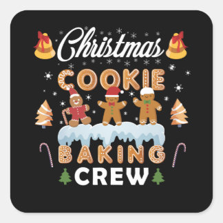 STICKER CARRÉ ÉQUIPE DE BAKING DE CHRISTMAS