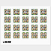 Sticker Carré Équipe de biscuits (Feuille)