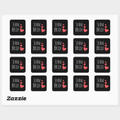Sticker Carré Équipe de la mariée (Feuille)