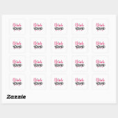 Sticker Carré Équipe de mariée de mariage (Feuille)