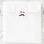 Sticker Carré Équipe de mariée de mariage (Sac)
