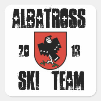 Sticker Carré équipe de ski d'albatros