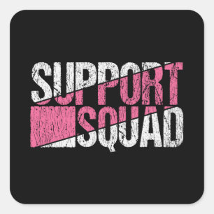 Sticker Carré Équipe de soutien de famille pour la sensibilisati