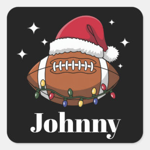 Sticker Carré Équipe de sport d'hiver de football de Noël person