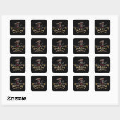 Sticker Carré Équipe de squelette (Feuille)