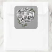 Sticker Carré Équipe de suicide | Cartes de lecture "Lucky You" (Sac)