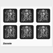 Sticker Carré Équipe de suicide | Harley Quinn Typographie (Feuille)