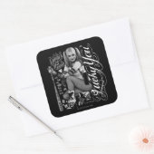 Sticker Carré Équipe de suicide | Harley Quinn Typographie (Enveloppe)