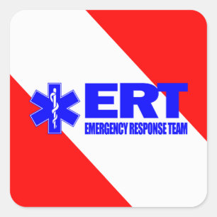Sticker Carré Équipe d'intervention d'urgence ERT