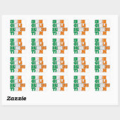 Sticker Carré Équipe d'Irlande (Feuille)