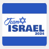 Sticker Carré Équipe Israël - (Devant)