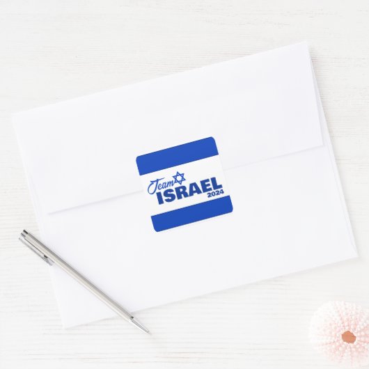 Sticker Carré Équipe Israël - (Enveloppe)