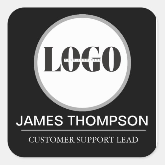 Sticker Carré Équipement de logo personnalisé pour l'employé de  (Devant)