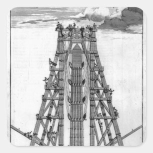 Sticker Carré Erection de l'ancienne obèse égyptienne