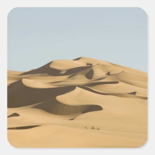 Sticker Carré Erg Awbari, désert du Sahara, Fezzan, Libye. 4 (Devant)