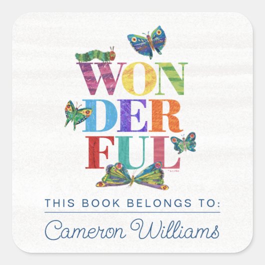 Sticker Carré Eric Carle | Merveilleux (Devant)