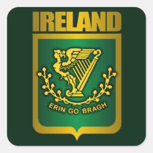 Sticker Carré "Erin Go Bragh" Gold