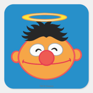 Sticker Carré Ernie Souriant visage avec Halo